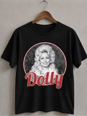 Black Shirt Dolly Parton Graphic Tee